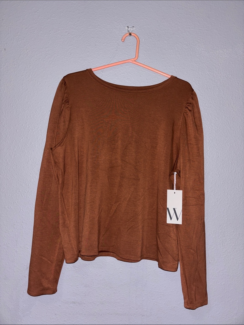 Brown Long-Sleeve Women’s Top